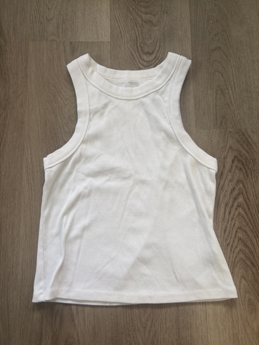 NWOT Old Navy White Ribbed High Neck Tank